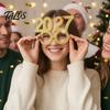 Glædelig Atmosfære Festudstyr 2 Stk 2027 Nytårs Briller, Plastik Glitter Tal Brilleramme, Nyhed Kostume Briller Skinnende Unisex Hovedbånd til Aften