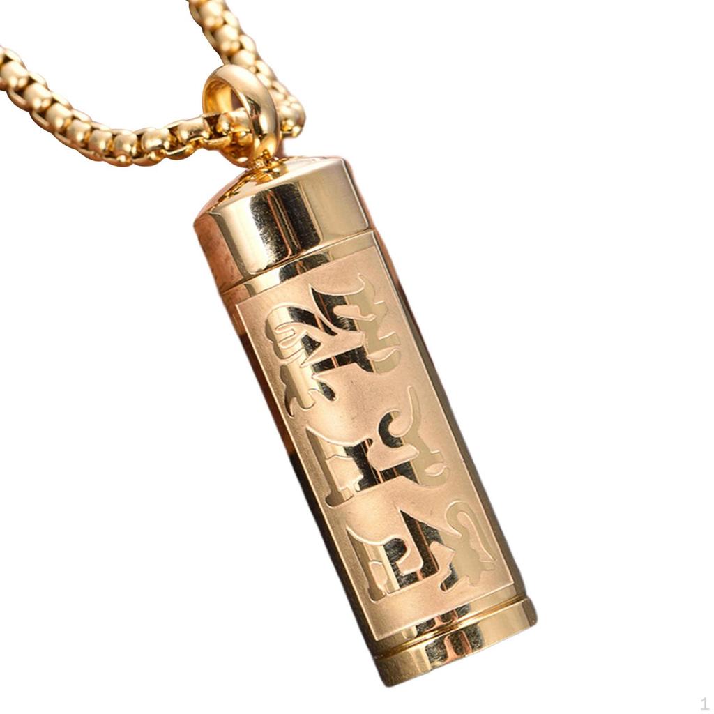 Urn Necklace Cremation Jewelry Keepsake Fashion Lockets Creative Gift Charms Cylinder Men