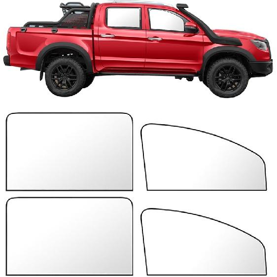 Opuwei Car Side Window Sun Shade, 2PCS Front Side Window Protectors + 2PCS Vehicle Rear Window Curtain, Universal Sun Protection Curtain For Baby 4 PCS
