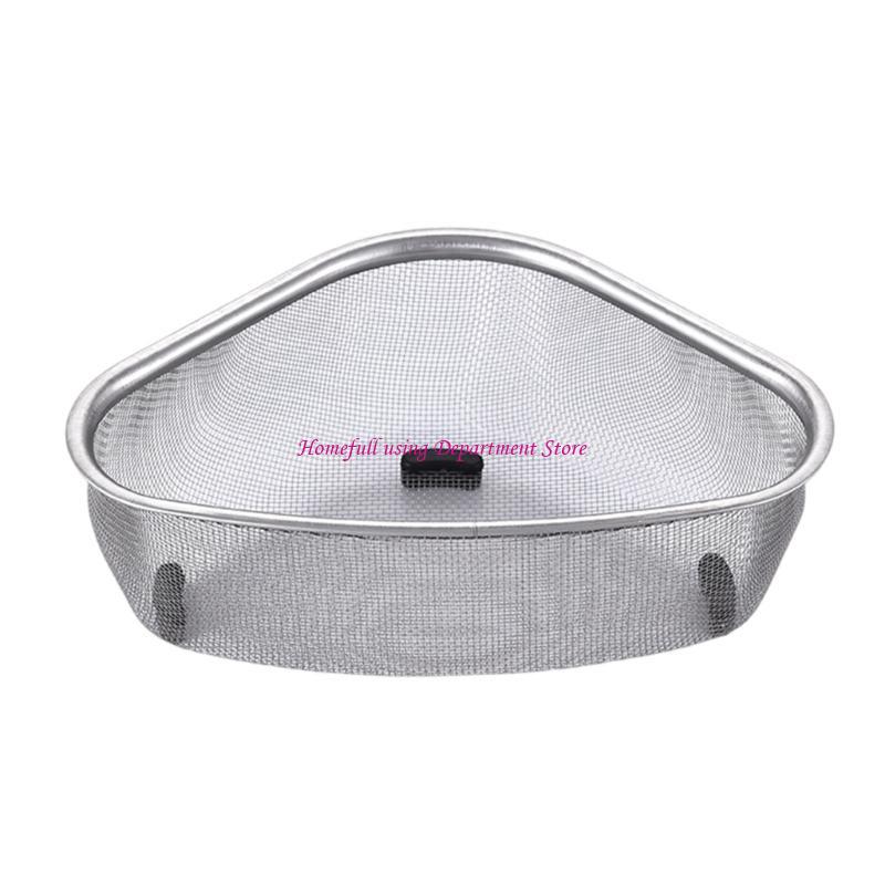 Platzsparender dreieckiger Spülbeckenkorb für Speisereste Sieb Küchenwerkzeug