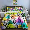 Colorful Triangles With Snake Texture Bedding Set For Kids Luxury Gift 3Pcs Digital Print Comforter Set Soft Comfortable