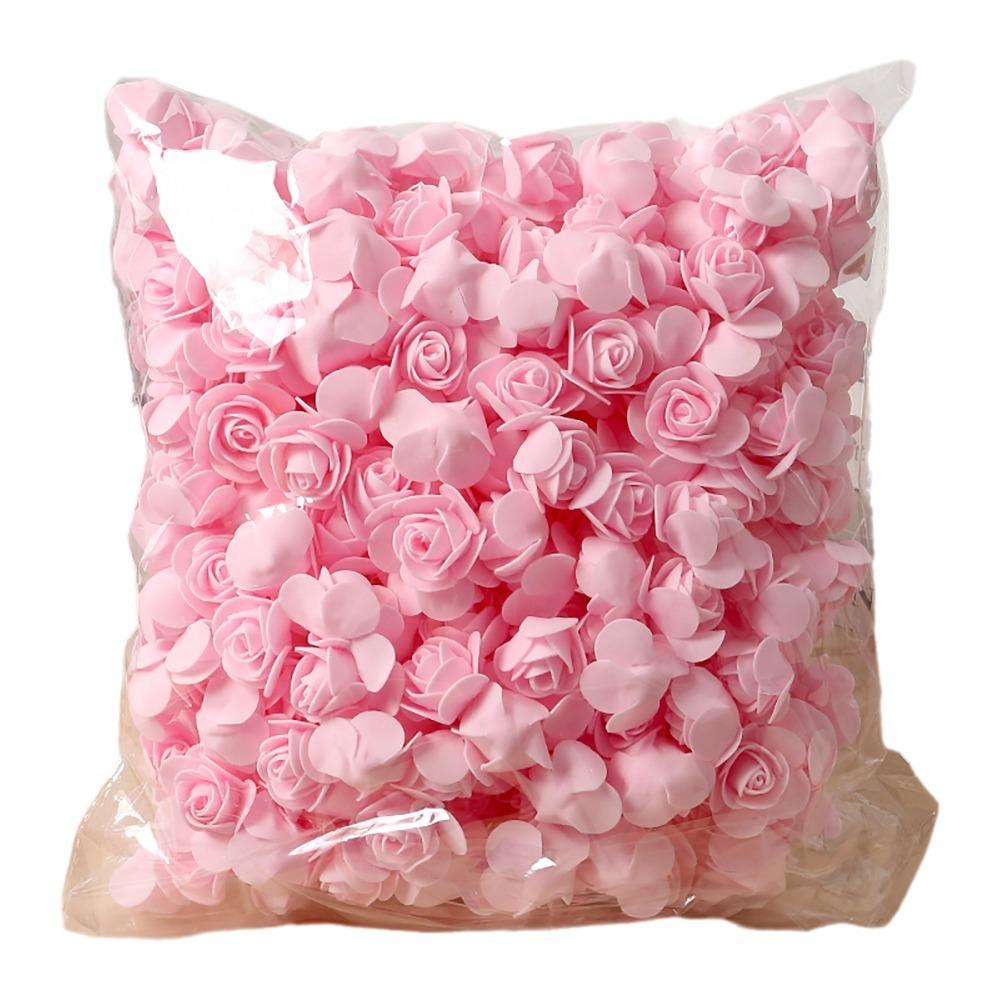 

100Pcs Gift 3.5cm Artificial Flowers Foam Flower Head Foam Rose Handmade Wreath Making Foam Rose Heads Valentines Day