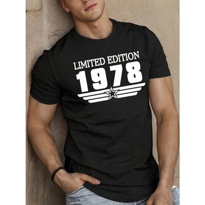 European Sizes Men's Short Sleeve T-shirt Geometric-pattern Summer Regular T-shirt Casual Comfortable Top For Men