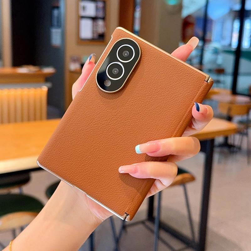 For Samsung Galaxy Z Fold 8 Wide 5G Case Luxury Electroplate Matte Leather Magnetic Wireless Charging Shockproof Hard Back Cover