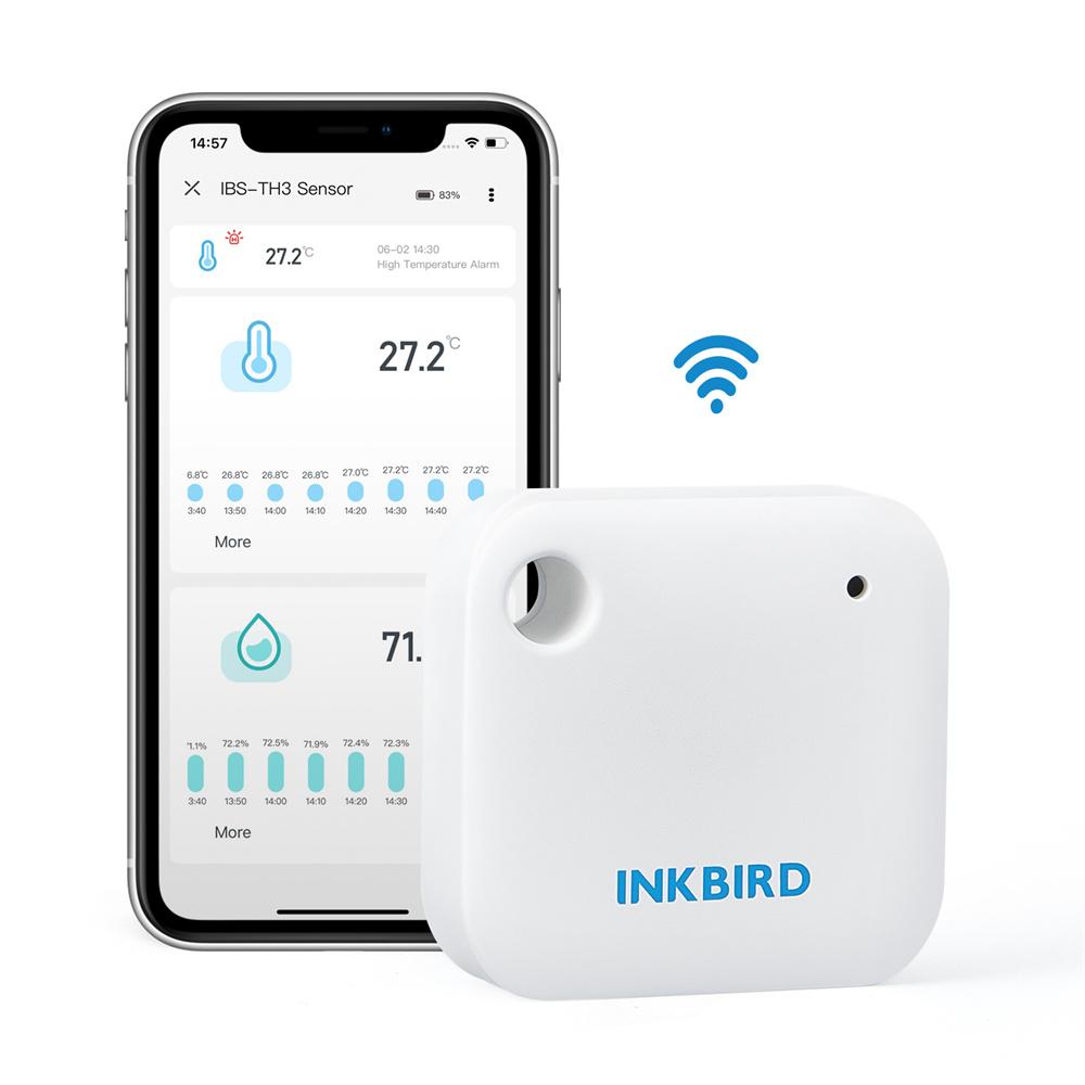 

INKBIRD Цифровой термометр гигрометр IBS-TH3 WiFi Датчик температуры и влажности в помещении Измеритель Погодная станция Гарантия IBS-TH3 WIFI