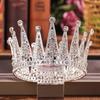 Crystal Rhinestone Round Crown Tiara Hair Jewelry Wedding Hair Accessories Bridal Hair Jewelry Queen Party Crown and Tiaras Gift