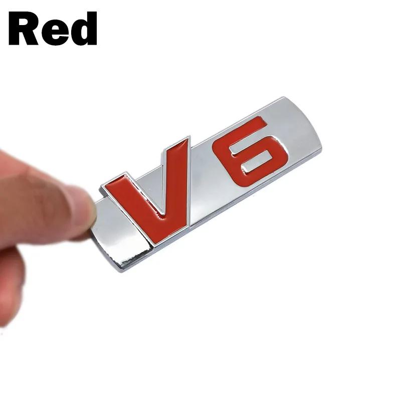 

New Chrome Metal 3D V6 Car Emblem Badge Decal Trunk Auto Motor Sticker Car Styling V-6 Engine Sign Sticker Automobiles Styling