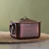 Induction Cooker Copper Hotpot Square Single Person Pot Alcohol Furnace Small Hotpot One Pot for One Person Pure Copper Pot