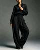 European Solid Color Shirt & Wide-Leg Pants Set - Women's Loose High-Waisted Fashion Two-Piece 2026 Collection