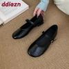 Fashion Fashion Buckle Strap Ladies Mary Janes Flats Shoes Soft Casual Female Shallow Footwear Round Toe Women Ballet Flats Shoes