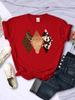 Kawaii Woman TShirts Cowboy Style Pattern Printed Short Sleeve Breathable ONeck Soft Tee Shirts Summer Street Female Clothes