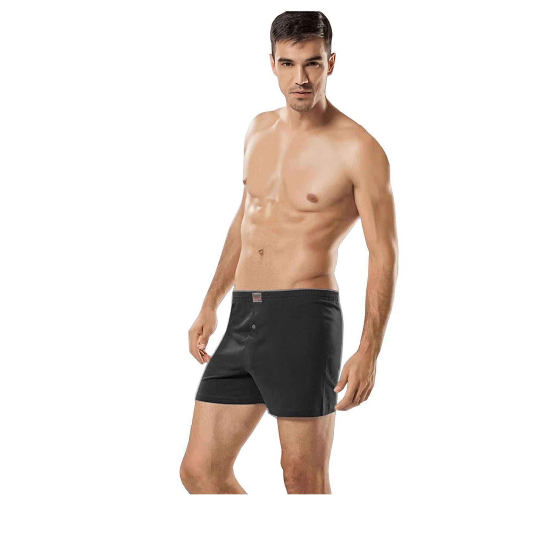 

Мужские трусы-боксеры с пуговицами из гребенного хлопка Tutku Underwear, 6 шт. S чёрный