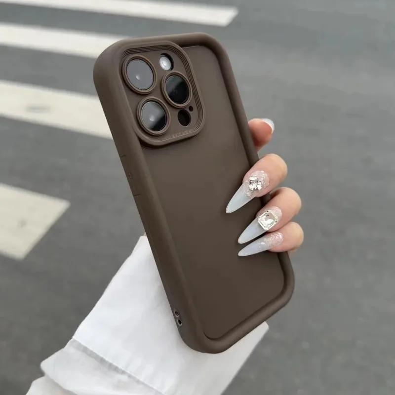 Luxury Soft Candy Liquid Silicone Phone Case For 17 Air 16 15 14 13 12 11 Pro Max 17 Shockproof Bumper Back Cases Cover
