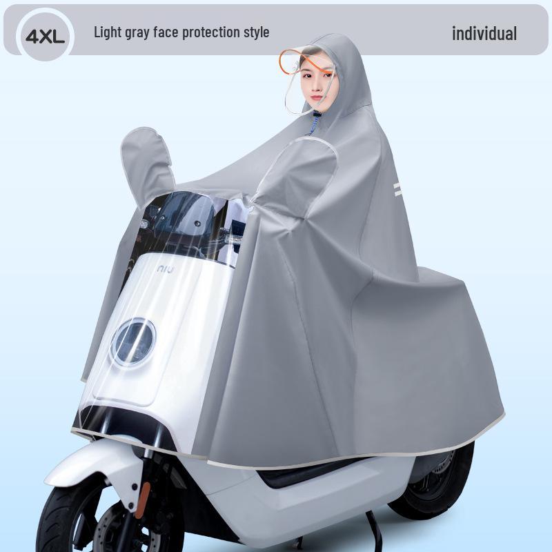 Unisex Electric Car Raincoat: Long, Full-Body, Extra Thick, Waterproof Poncho for Motorcycle Use