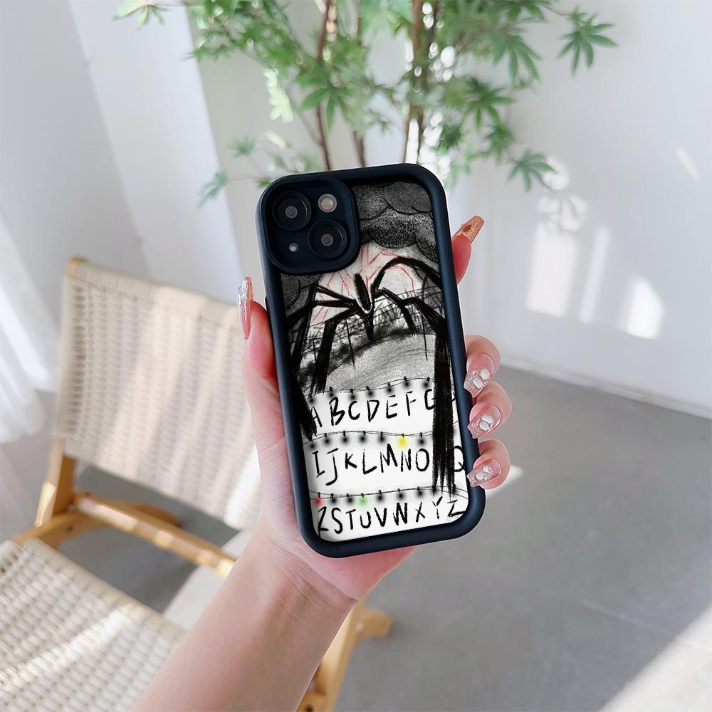 

Spider Alphabet A-Z Printed Phone Case For Samsung Galaxy S23 S24 S25 S26 Ultra S22 S21 S20 Plus FE A35 A54 A55 A56 Soft Cover Galaxy A35 чёрный