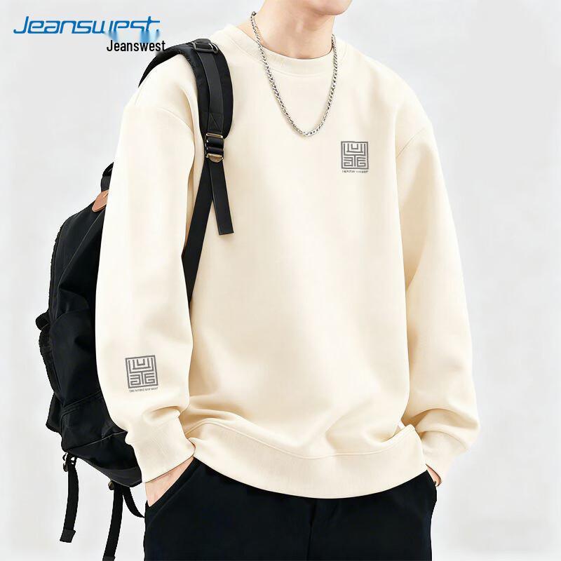 Jeanswest Men's Casual Logo Pullover Sweatshirt