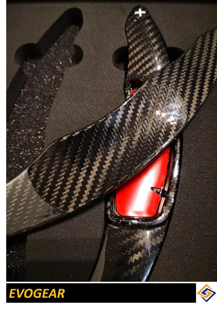 E131 EVOGEAR Compatible/Replacement Paddle Shift Cover Real Carbon Compatibility Compatible