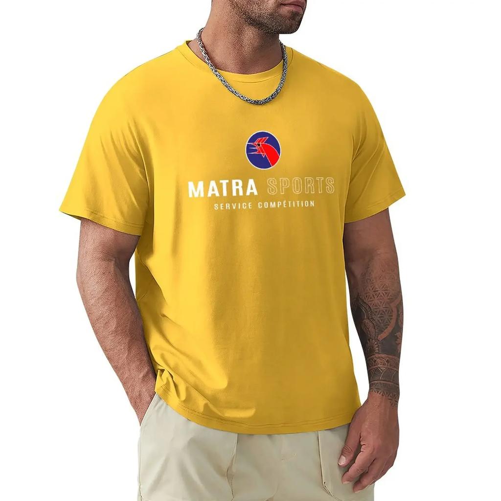 Summer Top Men's Clothing Matra Sports Service Competition Logo 1973 - Colour Print T-shirt Mens Clothing Oversized Summer Tops