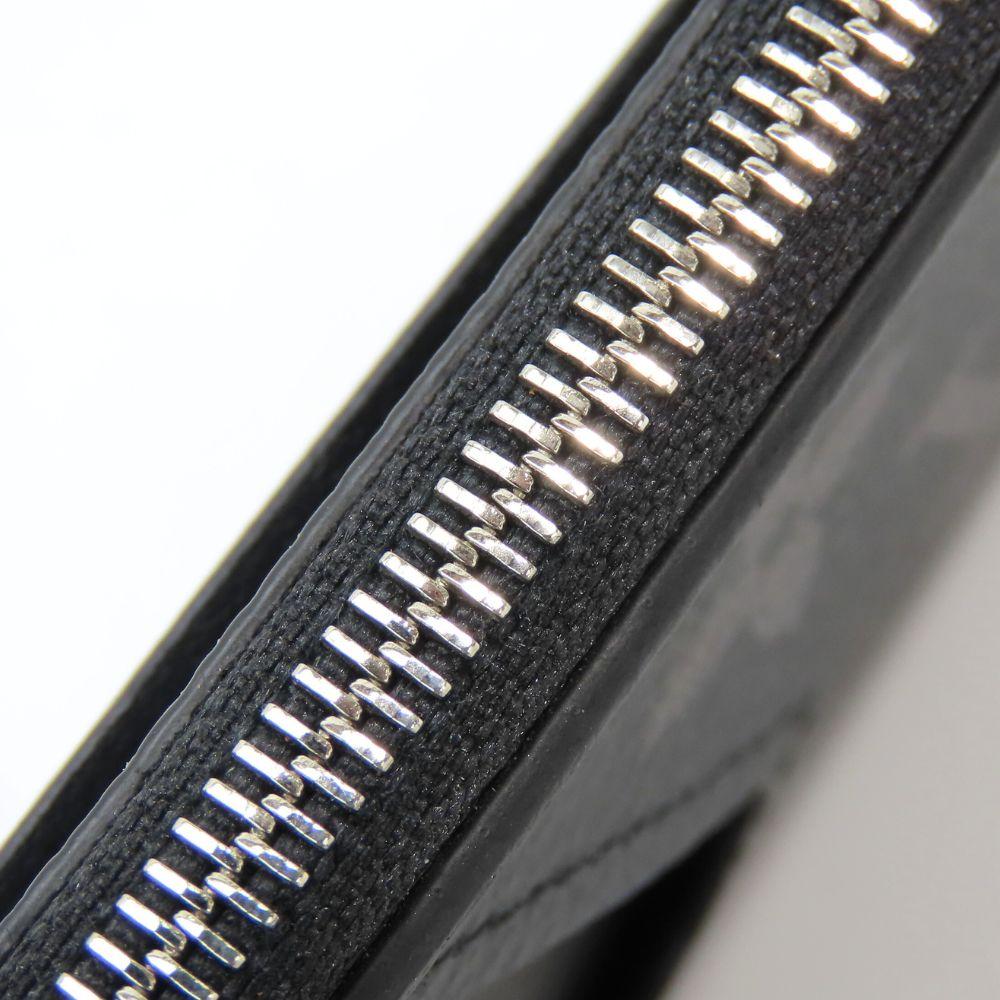 Used LOUIS VUITTON Coin Case Coin Card Holder M30271 Monogram Eclipse/Taiga Noir Black Accessory