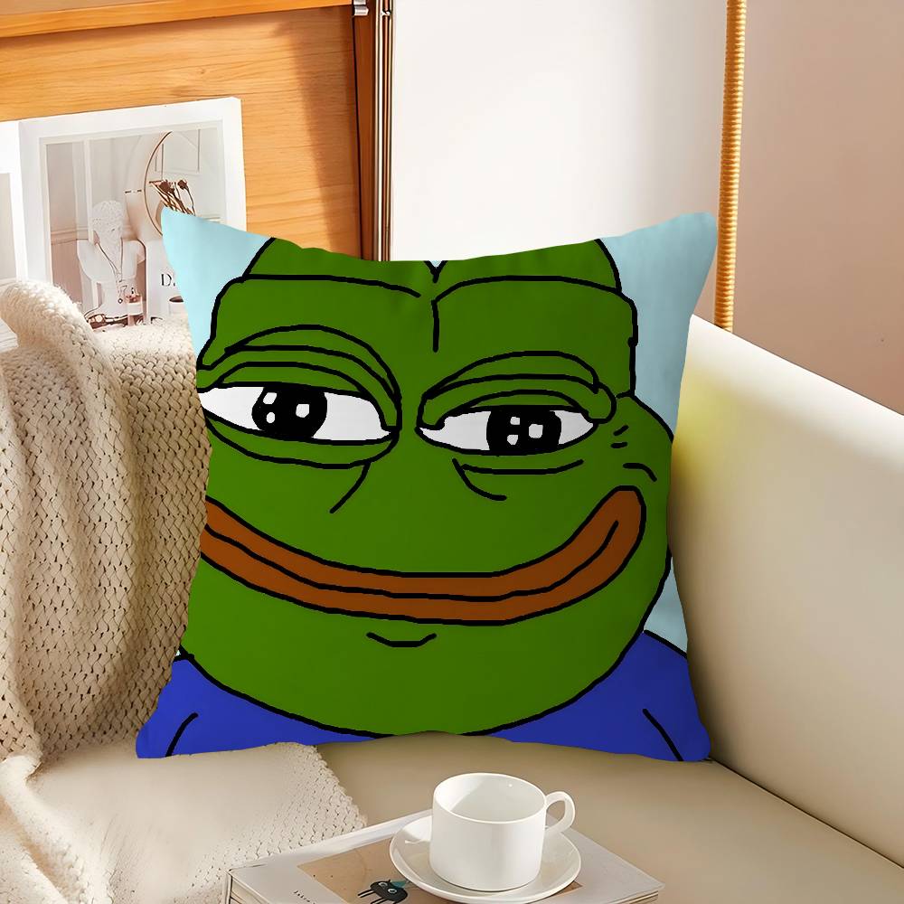 П-Пепе Лягушонок Смешной Мультфильм 45*45см Наволочка Чехол для подушки Декор Наволочка Домашняя Наволочка Для Подушки Диванной 12x12Inch