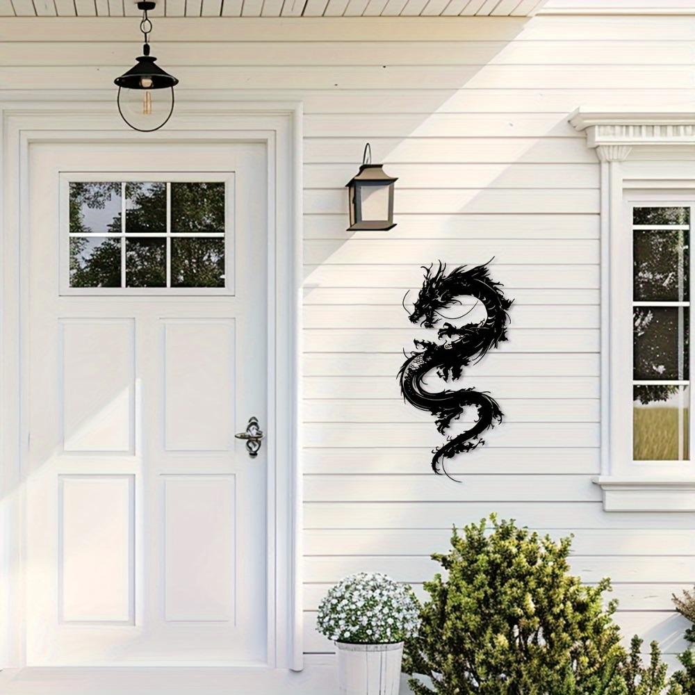 Oriental Dragon Metal Wall Art Home Decor Garden Balcony Housewarming Holiday Gift