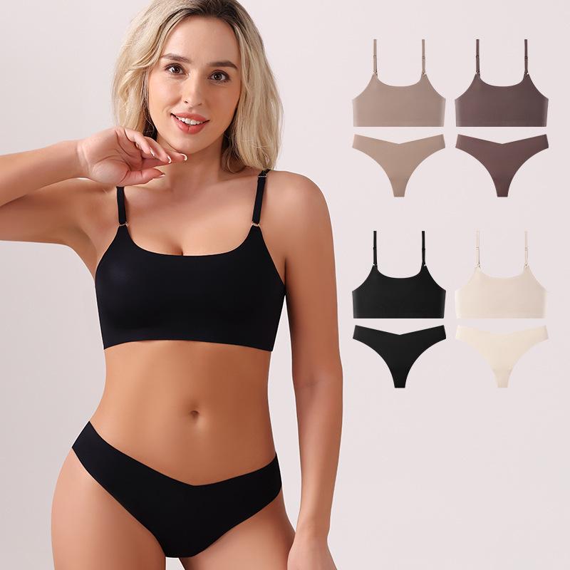 Cross-Border Wire-Free Women's Camisole Set - Breathable Minimizing Seamless Bra