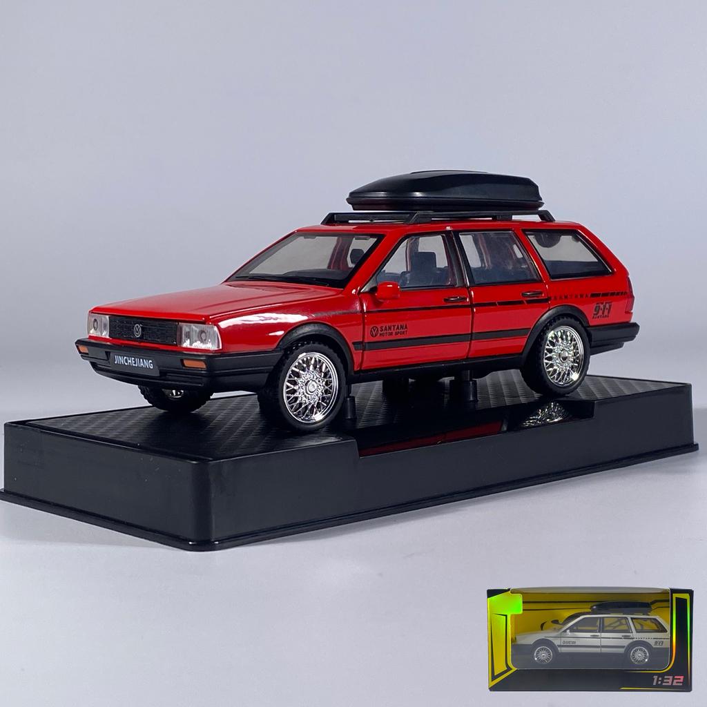 1:32 VolksWagenwerk Santana Wagon Alloy Metal Diecast Model Car Sound & Light Pull Back Children's Toy Car Birthday Gifts Child
