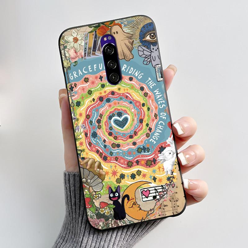 Case For Sony Xperia 1 XZ4 Casing Aesthetic Fashion Cute Cat Black Silicone Soft Shockproof Phone Cover For Sony Xperia 1 Case