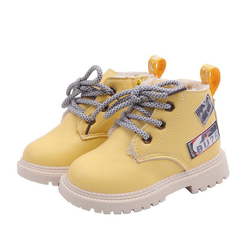 Kids Antislippery Midcut Short Boots Baby Lightweight Casual Shoes Child Footwear Girls Wearresistant Martin Boots Size