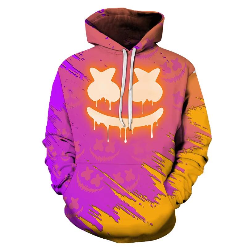 Funny Mens Halloween Smiling Face Hoodie 3d Print Men Hooded Sweatshirt Men's Clothing Men Oversized Sweatshirts Hoodie