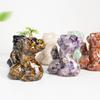 Resin Animal Figurine Home Decor With Natural Crystal For Office And Gift Ideas