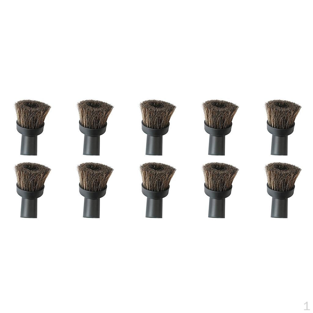 

10 Pieces Replacement Round Dust Brush, Soft Horsehair Vacuum Attachment 32mm