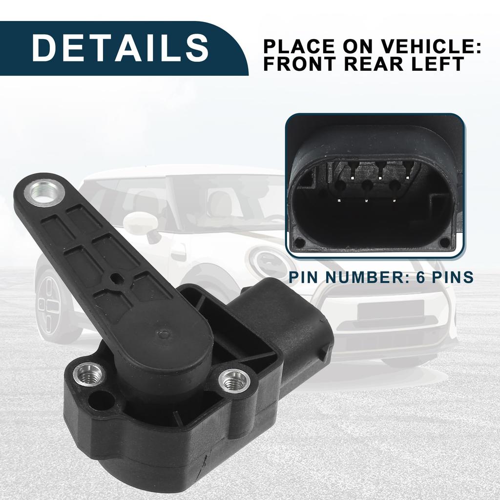 TUCKBOLD Air Suspension Ride Height Level Sensor for Mini Cooper 37146886156 Front and Rear Left and Right Height Level Sensors No. (1 Piece)