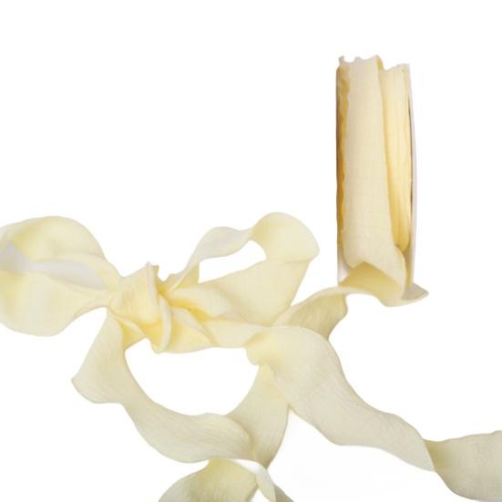 

Yousheng 1 Roll 900x2.5CM Ruffle Edge Ribbon DIY Sewing Flower Bridal Bouquets Christmas Gift Box Wrapping Decorative Ribbon Solid Polyester Pleated