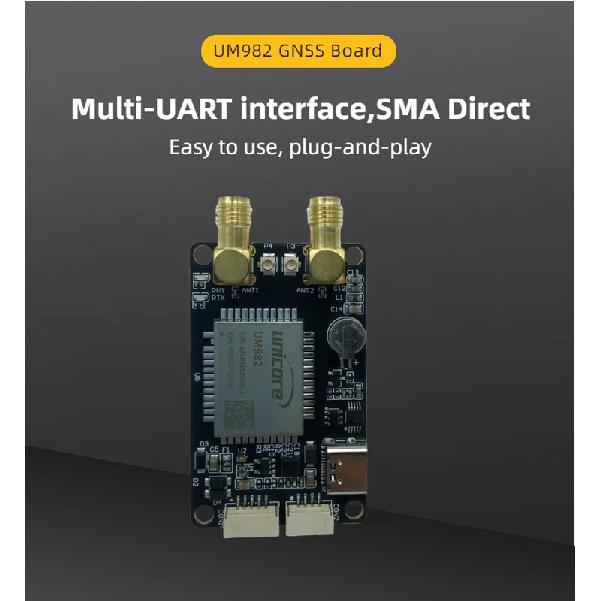 UM982 GNSS Unicorecomm GPS RTK Module Centimeter-level Differential Relative F9P Positioning Orientation UM981 UM980 for Drone