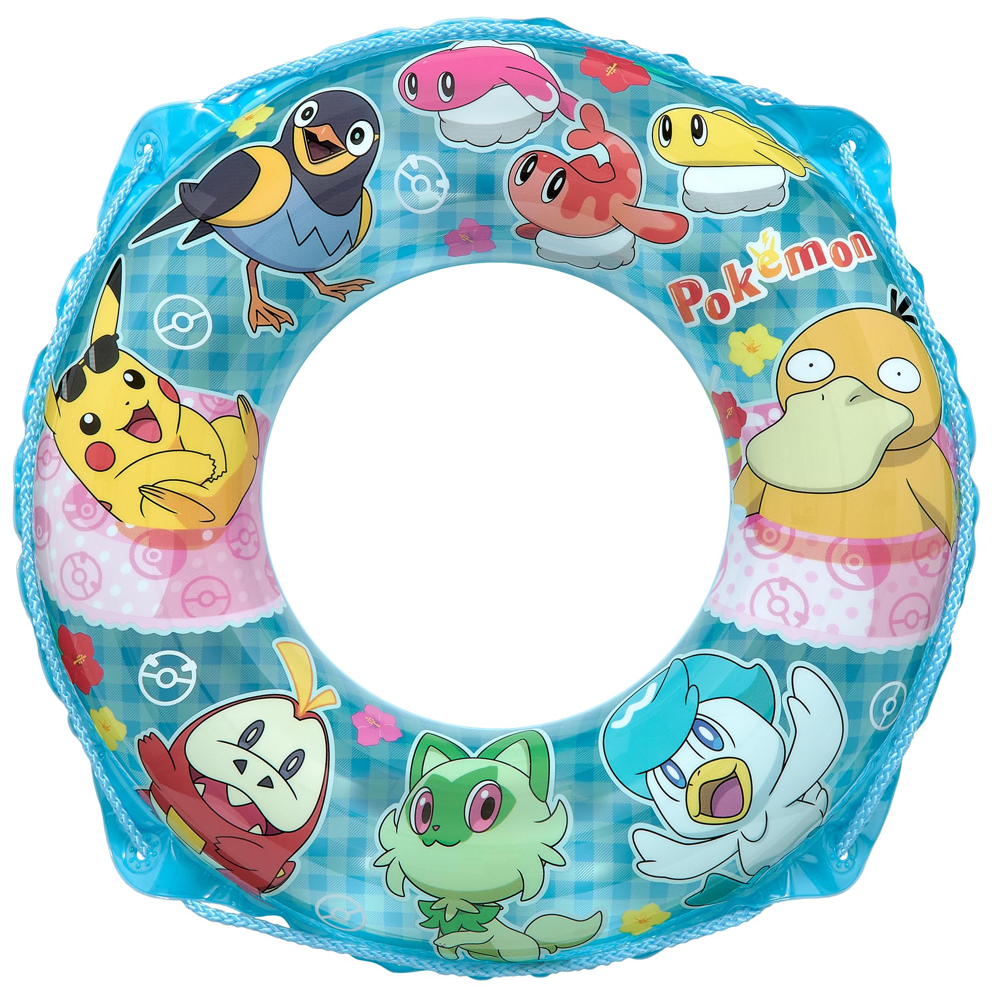 Igarashi Pokemon 55cm Inflatable Ring (with rope) Inflated inner circumference is approximately 80-85cm AHE-55A [Easy and quick float stopper] New