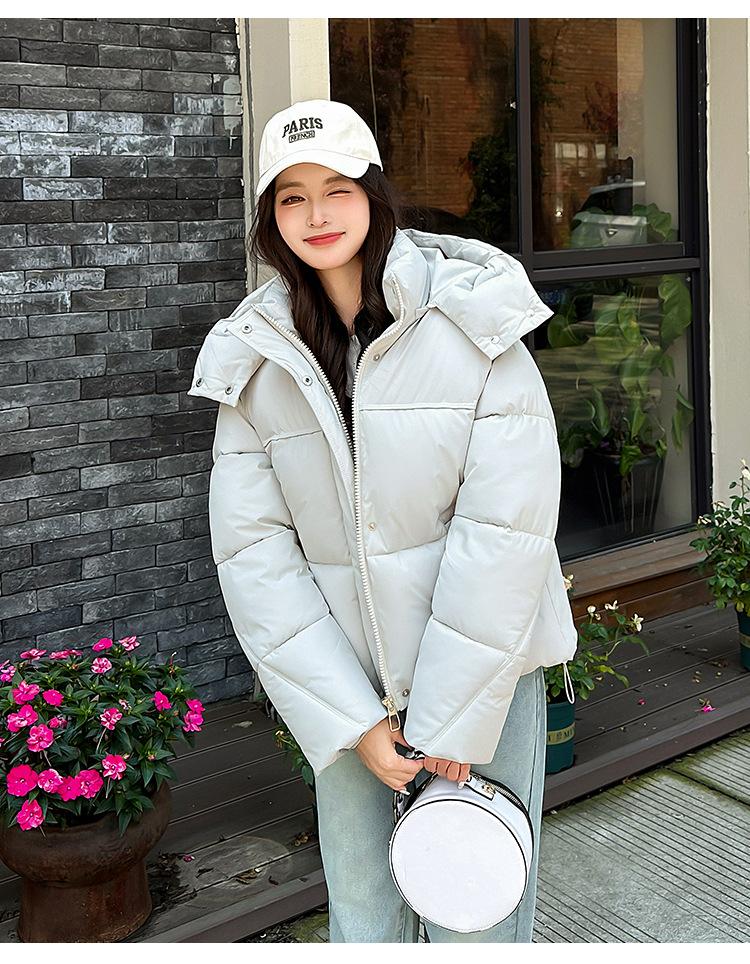 Women’s Short Detachable Hood Windproof Thicken Warm Winter Puffer Jacket