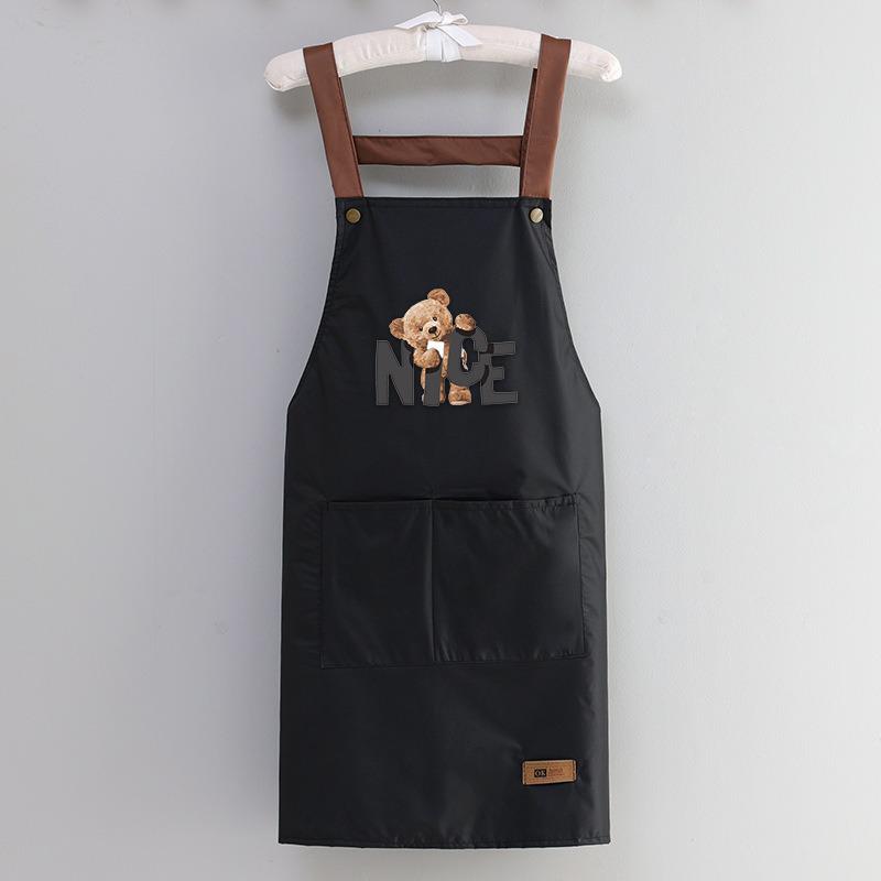 Waterproof Stain-Resistant Kitchen Apron with Simple Print