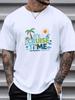Unisex Cruise Black T-Shirt, „It's Cruise Time“ Urlaubs-Grafikdruck