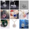 2025  Luxury White Snowflake Pendant Necklace Women with Brilliant Cubic Zirconia Romantic Bridal Wedding Jewelry 2024