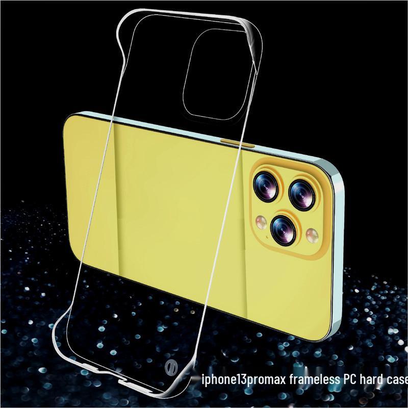 iPhone 17 Frameless Case, Compatible: iPhone 16 Pro/15 Pro. Transparent, Hard Shell, Creative Material.