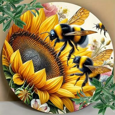 Lebendige Biene Metallwandkunst Garten Garage Dekoration Bauernhaus Geschenk Geburtstagsgeschenk