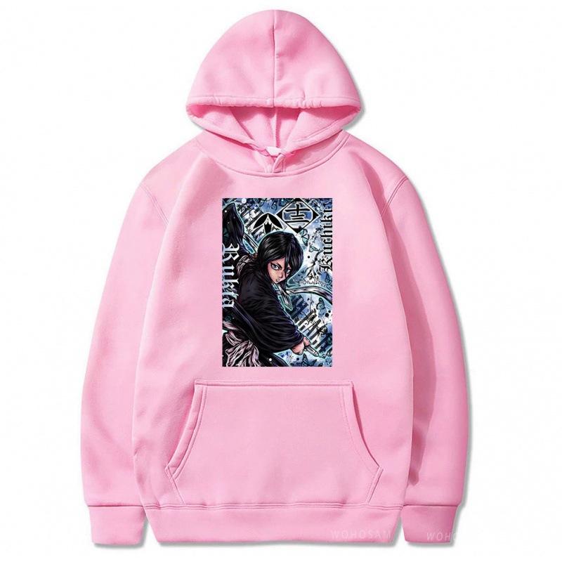 Bleach Kuchiki Rukia Men Fashion Hoodies Men Women Hooded Sweatshirts Fashion Casual Pullovers Autumn Boys Girls Hoodie