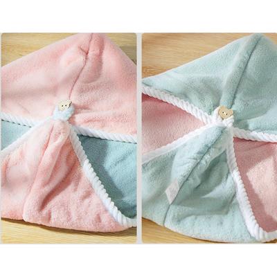 Double Thick Net Red Dry Hair Cap Female Super Absorbent No-blow Wrap Scarf Wipe Hair Towel Shower