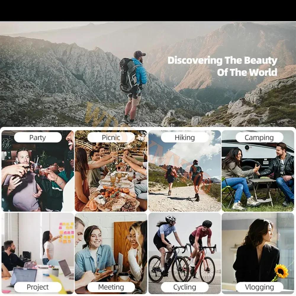 2.7K Thumb Camera Mini Wifi Action Camera 180° Rotate 1080P Sport Cam DV Magnetic Attraction Outdoor Small Camcorder