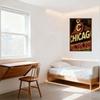 Vintage Chicago Musical Tin Sign Retro Illuminated Theater Plaque Neon Style Floral Decor for Man Cave Bar Cafe Home Wall Art