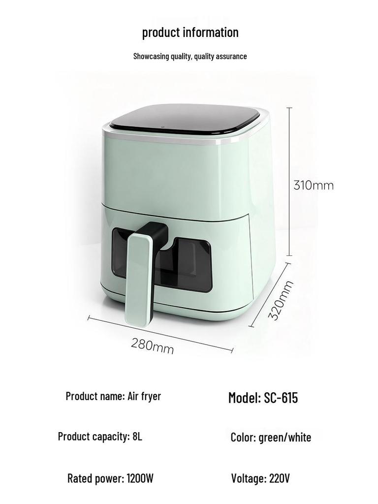 Air Fryer 2026: Smart, Visual, Multi-Functional, Large Capacity, Oil-Free Fryer Oven
