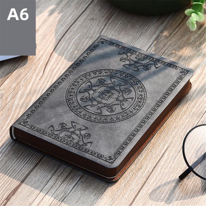 Portable Notebook Vintage Pattern PU Leather Notepad A6 Note Book Stationery Gift Pocket Diary