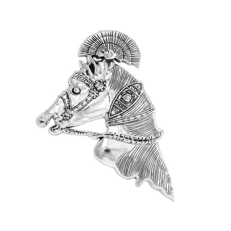 

Horse Accessories Men s and Women s Retro Animal Brooches 5*7CM