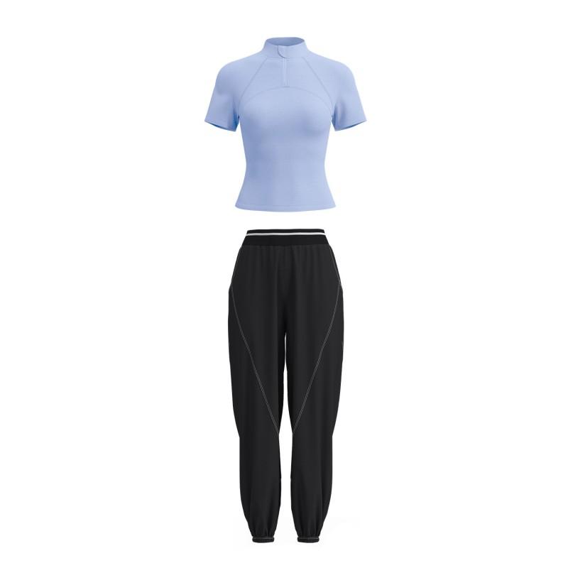 Womens Breathable Running Set Jogging Gym Fitness Activewear